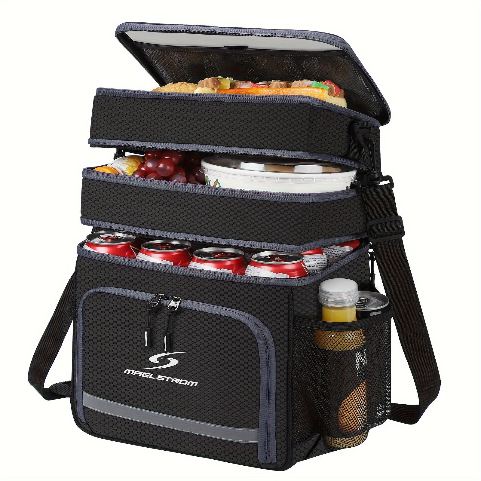 Large Insulated Lunch Bag Triple Compartment 5 Gallon Leakproof – Professional Cooler Tote with Shoulder Strap for Men Women Work Office Camping