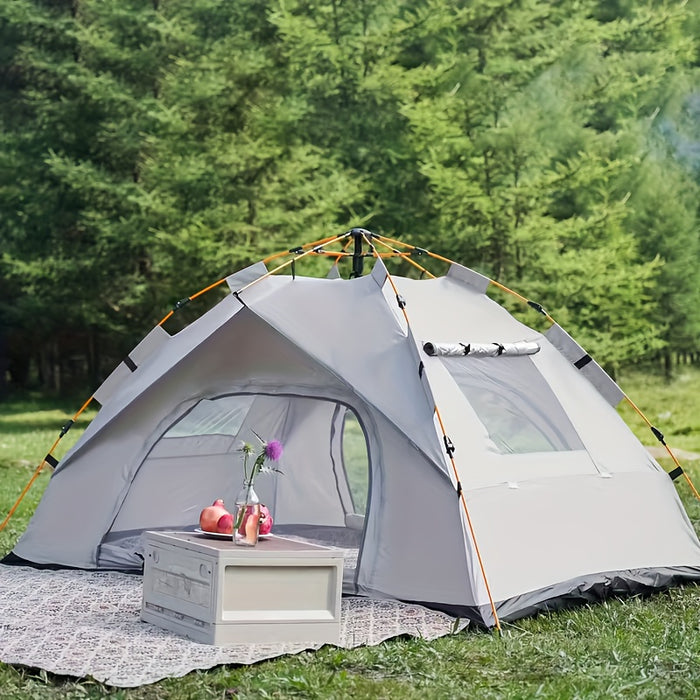 Pop Up Tent 3 Seconds Quick Open – Automatic Camping Tent, Fiberglass Poles, Oxford Cloth, All-Season Zip Closure, Double Door & Window Options, 2 Person, for Hiking, Travel & Beach