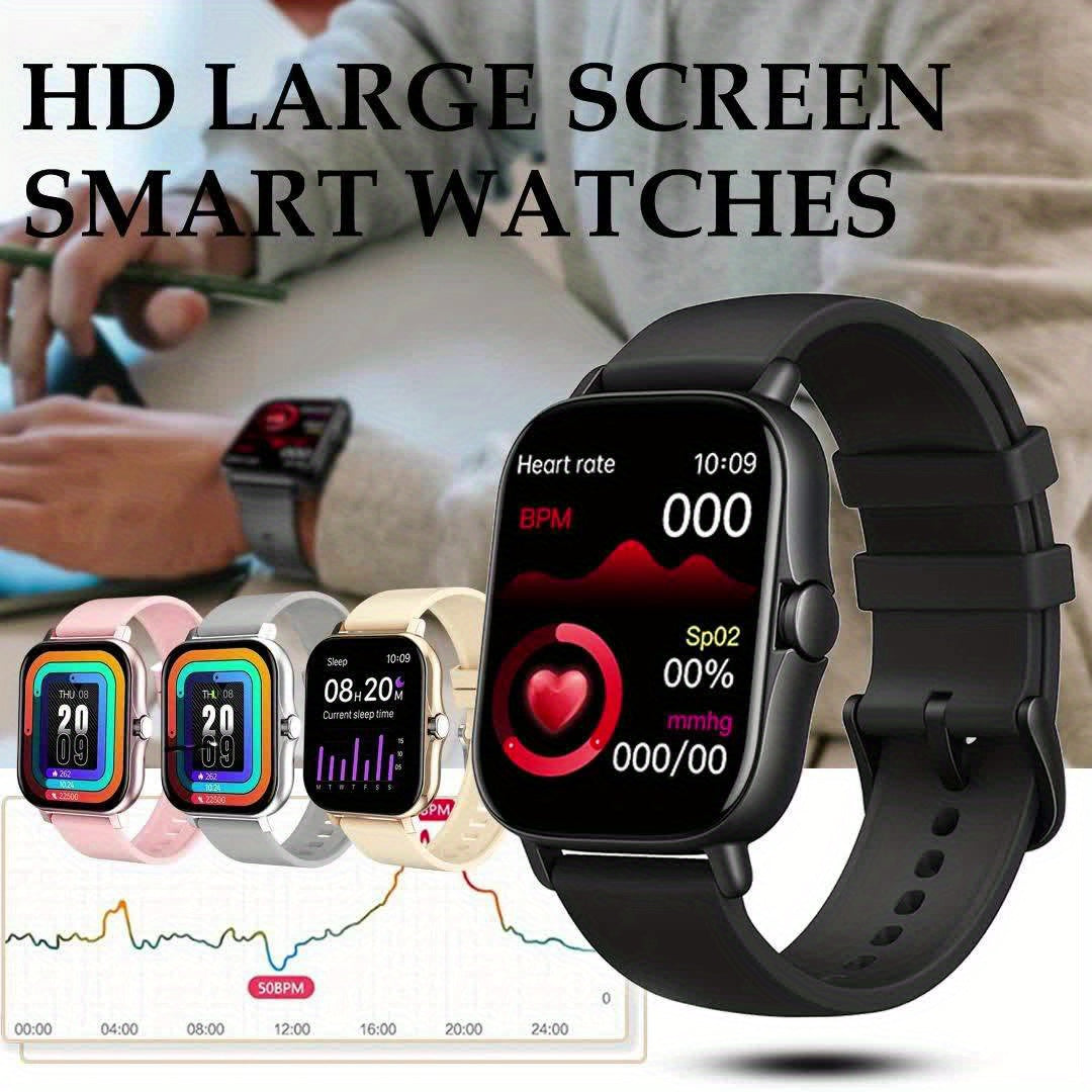 Smartwatch Full Touch Screen Wireless Calling Multi-Sport Modes Music Control Magnetic Charging Compatible with iPhone Android Men Women Fashion Sports Watch