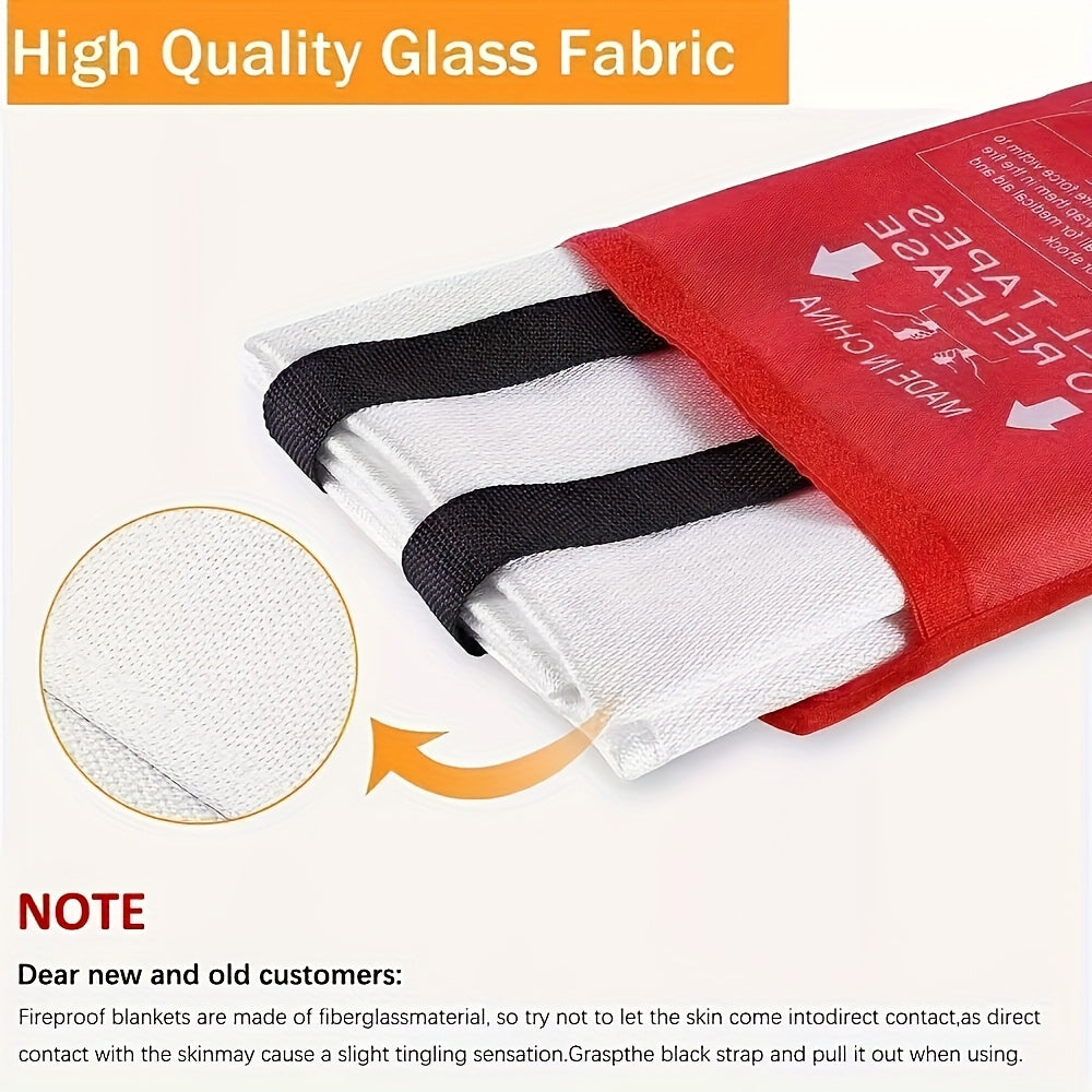 Fire Blanket 4 Pack Emergency Fiberglass Flame Resistant Blanket for Home Kitchen Camping Hiking Heat Resistant Compact Fire Safety Equipment