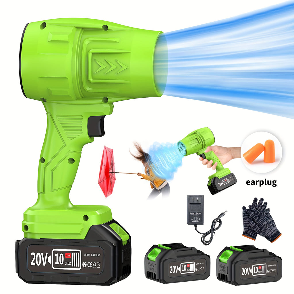 Cordless Leaf Blower 20V 50000RPM – Turbo Air Blower for Leaf Blowing, Snow Removal, Car Drying & Dust Cleaning, Rechargeable Lithium Battery, Lightweight Handheld Outdoor Tool