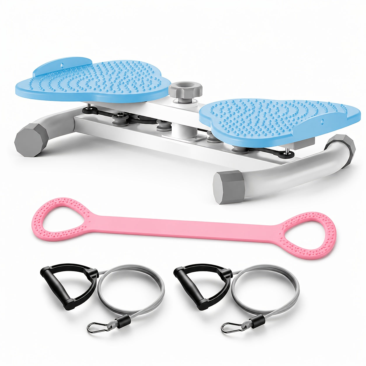 Waist Twisting Board Ab Twister Exercise Machine 360LBS Noiseless Home Gym Digital Display Tracks Time Reps Calories with Figure-8 Resistance Band for Core Workout