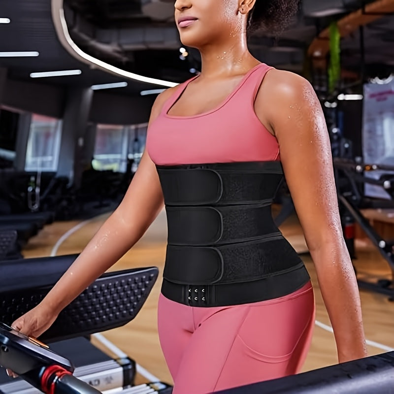Waist Trainer for Women Triple Row Buckle Sauna Sweat Belt Abdominal Control Slimming Waist Cincher Body Shaper S-XXL