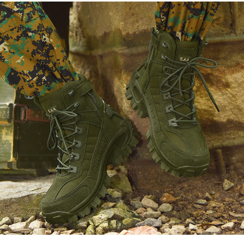 Men's High-Top Tactical Hiking Boots – Lightweight Slip-Resistant All-Season Boots for Outdoor Hiking, Hunting, Jungle & Adventure Travel, US 7-12, 3 Colors