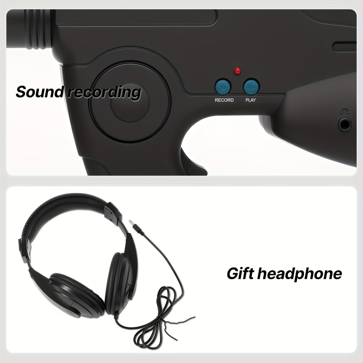 Bionic Ear Long Range Sound Amplifier 8x Monocular Telescope with Headphones Digital Audio Listening Device for Bird Watching Nature Observation Outdoor Adventures Spy Gear Gift