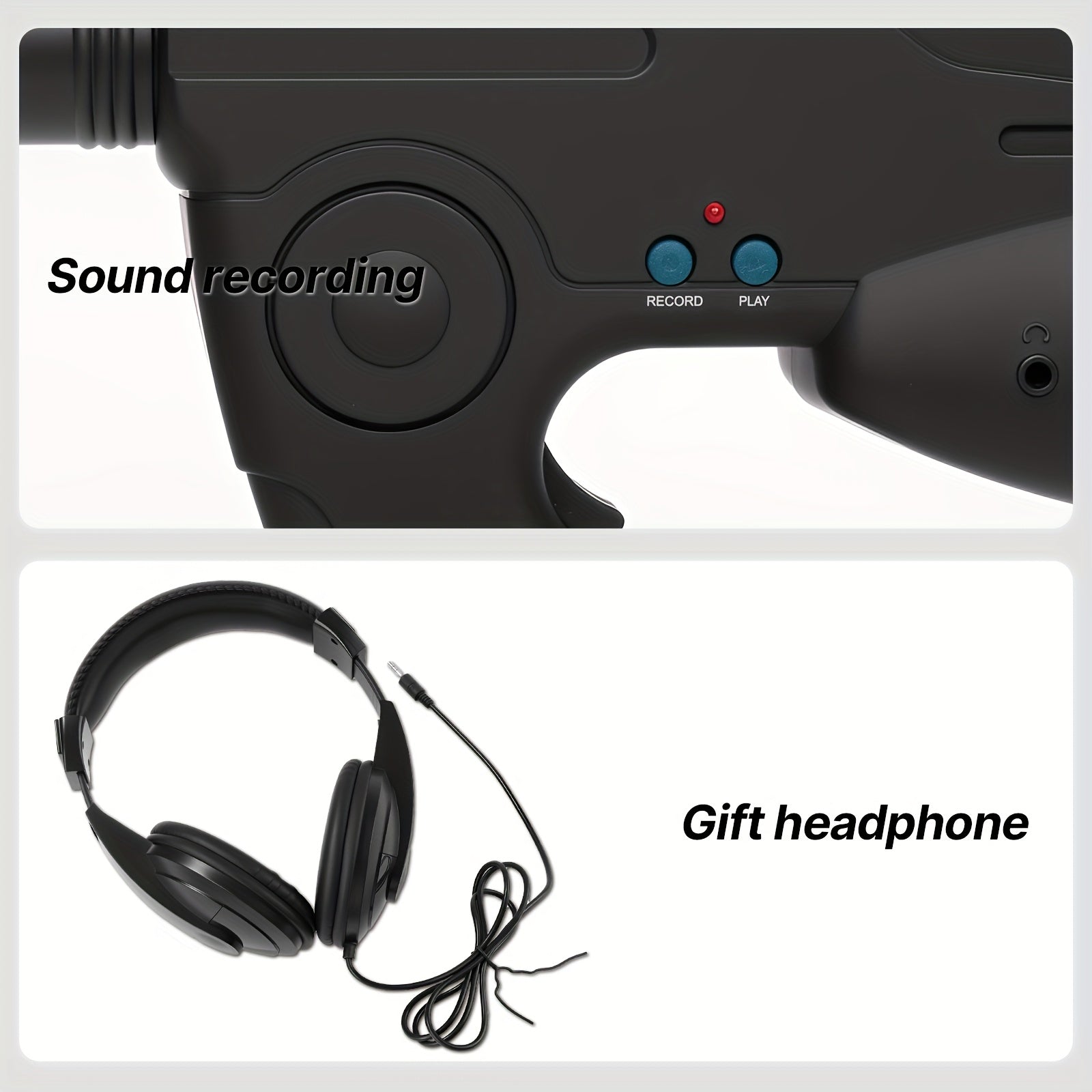Bionic Ear Long Range Sound Amplifier 8x Monocular Telescope with Headphones Digital Audio Listening Device for Bird Watching Nature Observation Outdoor Adventures Spy Gear Gift