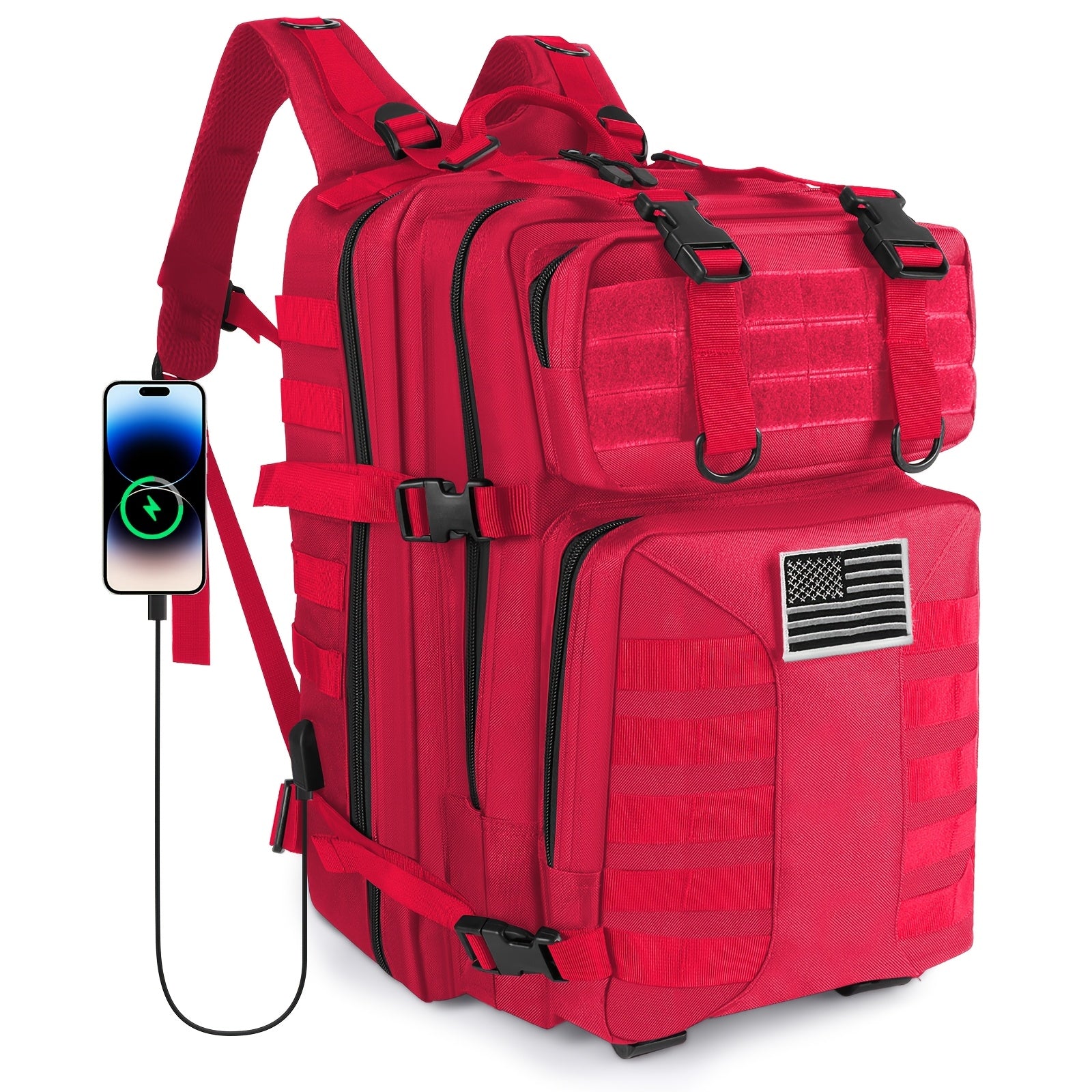 Tactical Backpack 50L (13.21 Gal) – High Capacity Unisex Military Bag for Camping, Hiking, Hunting, Fishing & Travel, Multiple Color Options with Optional Storage Bag