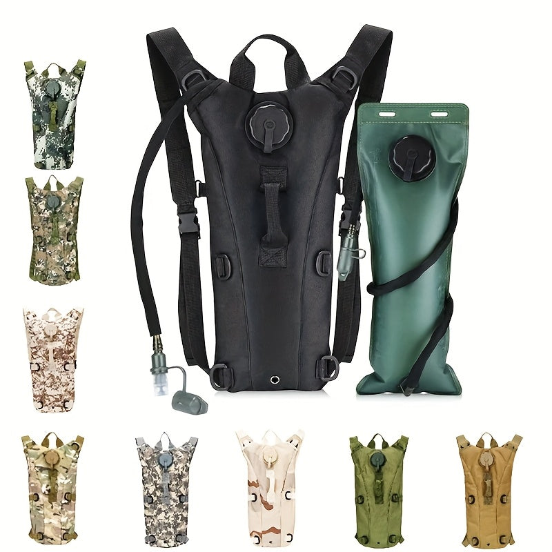 Hydration Backpack with 101oz Water Bladder – Lightweight Tactical Water Bag, Adjustable Straps for Hiking, Biking, Running & Climbing, Black & Green
