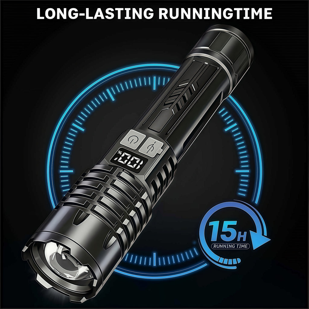 Rechargeable LED Flashlight 4 Pack High Lumens Zoomable Tactical Flashlights for Camping Hiking Emergency Outdoor