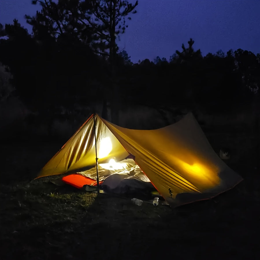 Waterproof Camping Tarp Canopy 4 Person – UV Protection Alloy Poles Portable Foldable Rain Fly Awning for Hiking Backpacking Survival Outdoor, Multiple Colors & Sizes