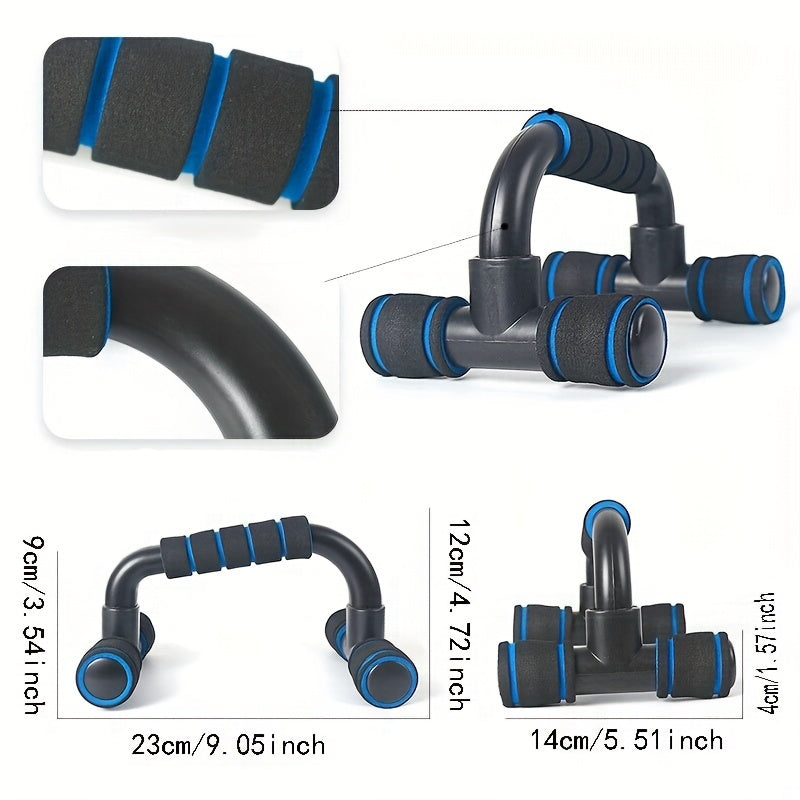 Push Up Bars 1 Pair Ergonomic Non-Slip 300 Lbs Textured Foam Grip Portable Home Gym Strength Training Stands Easy Assembly Fitness Gift