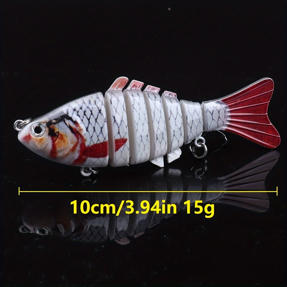 Swimbait Fishing Lures Set 5 Pack – Multi-Jointed Lifelike Hard Bait for Bass, Trout, Pike & Walleye, Freshwater & Saltwater, Treble Hooks Included, Tackle Kit for All Skill Levels