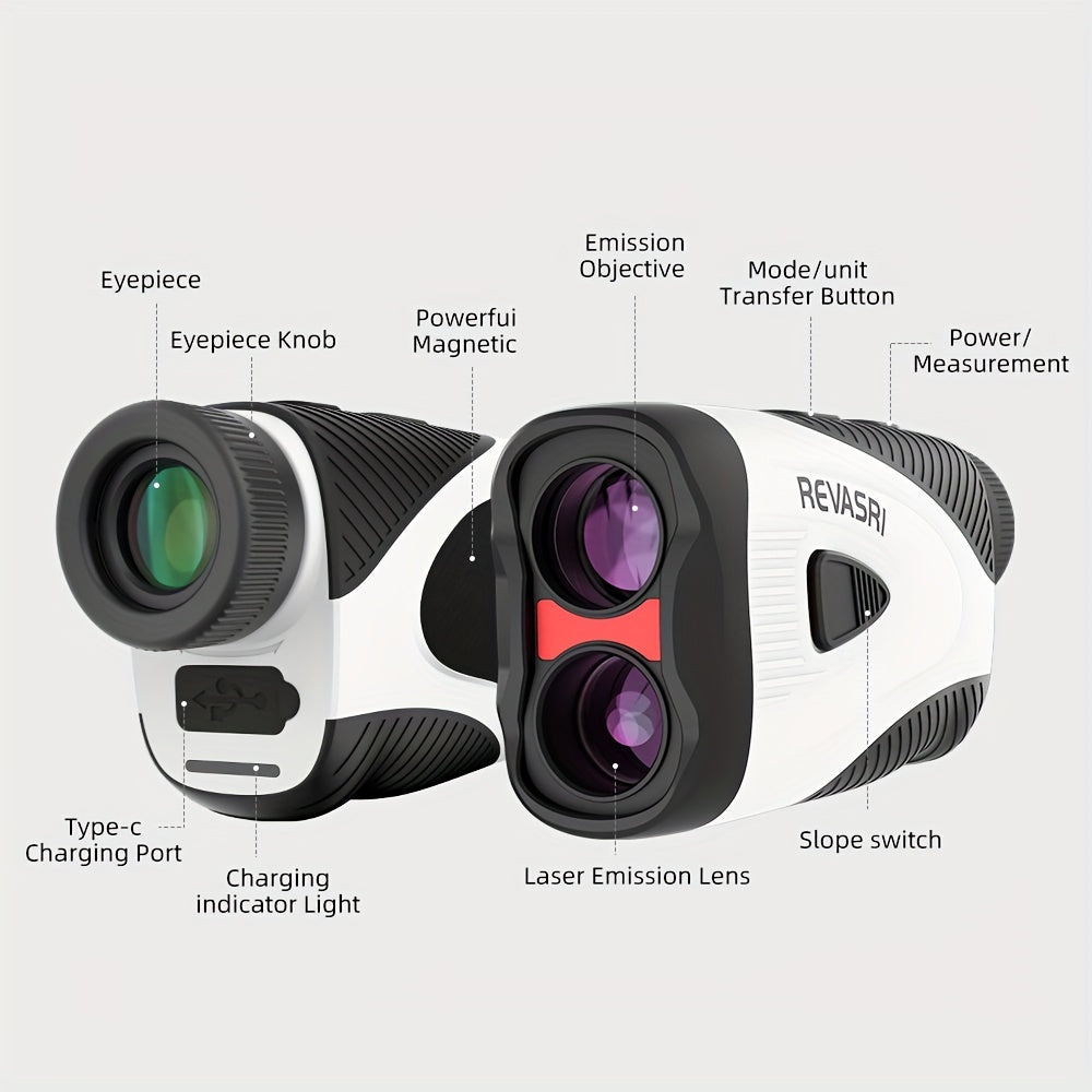 Golf Laser Rangefinder 1050 Yards with Slope Switch Flag Lock & Vibration Alert Cart Magnet Mount USB Rechargeable – Mini Portable Tournament-Legal Distance Meter for Men Women Golfers