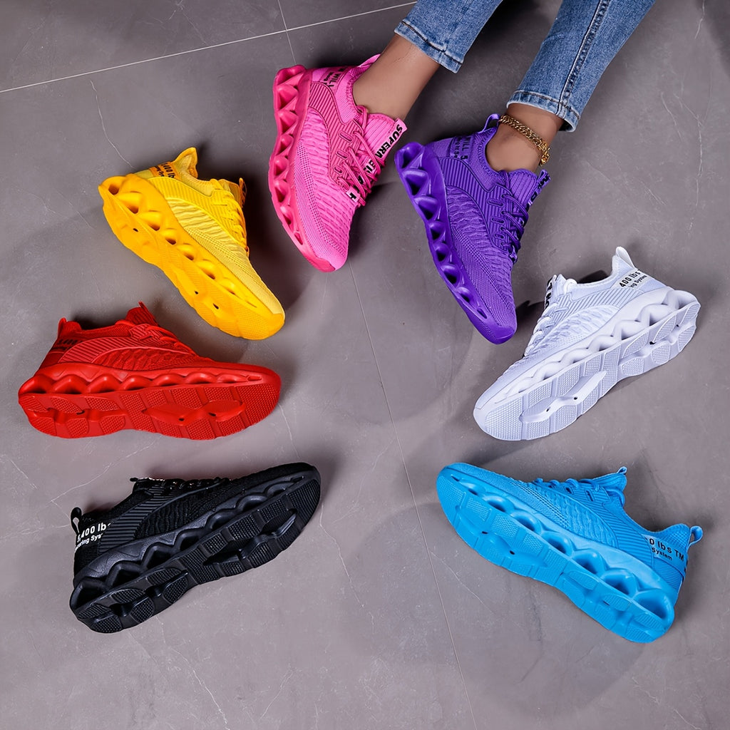 Women's Breathable Running Sneakers Non-Slip Blade Sole – Lightweight Cushioned Gym Walking Work Outdoor Training Shoes for Women US Size 6.5-12.5 – 7 Colors