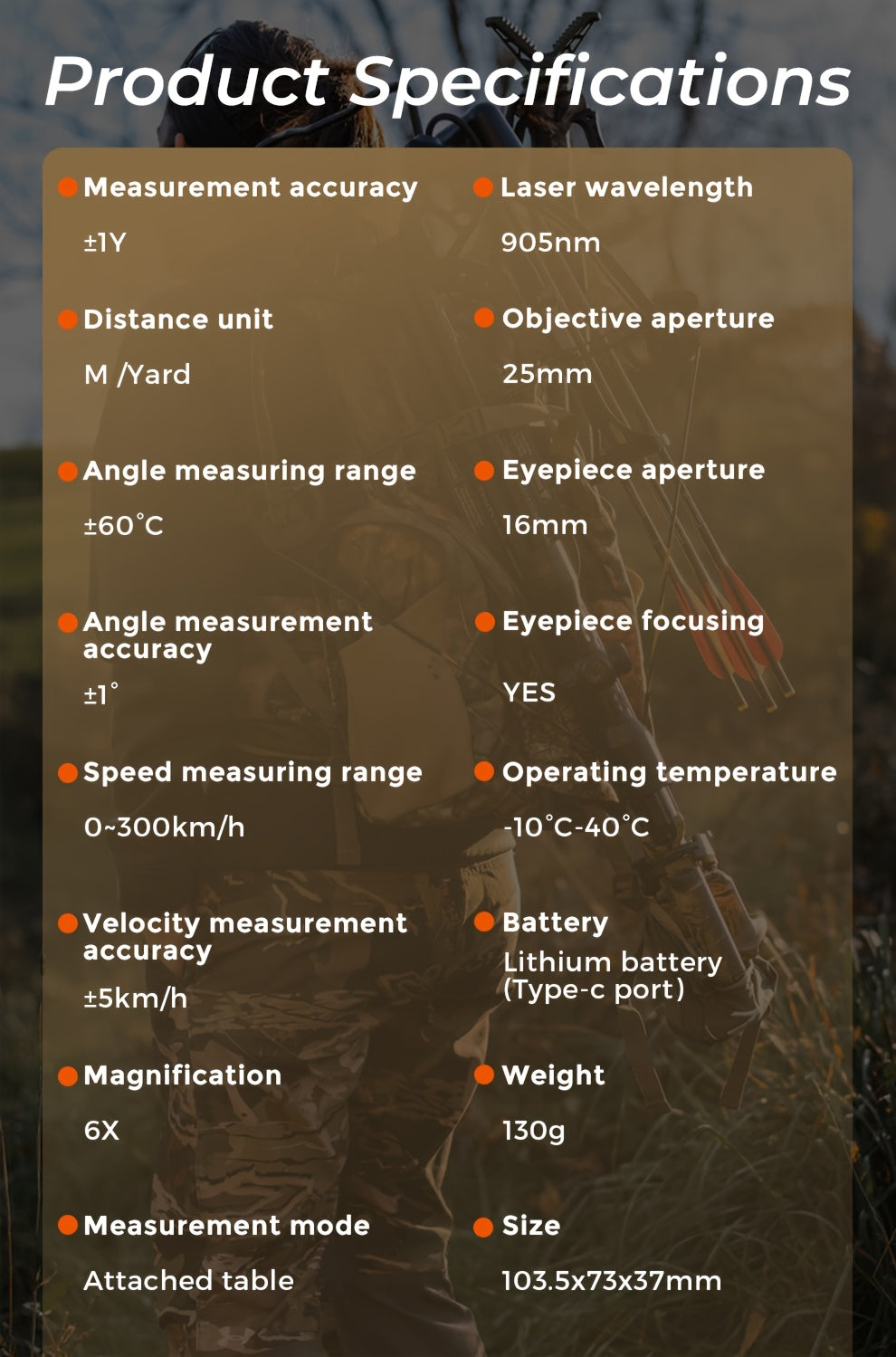 1200 Yard Laser Rangefinder Camouflage Rechargeable – Speed, Angle & Ballistic Compensation, Flagpole Lock, Type-C USB for Hunting, Golf, Archery & Hiking