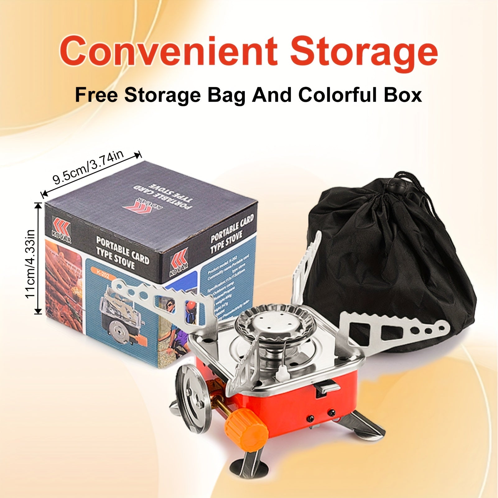 Stainless Steel Mini Folding Camp Stove – Portable Windproof Butane Gas Stove with Adjustable Flame for Camping, Hiking, Picnics & Outdoor Cooking