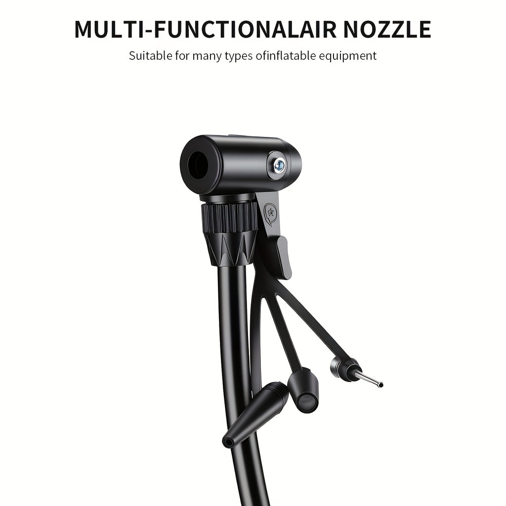 Foot Pump Portable High Pressure Inflator for Bicycle Car Motorcycle Basketball Universal Floor Pump Auto Rebound Compact
