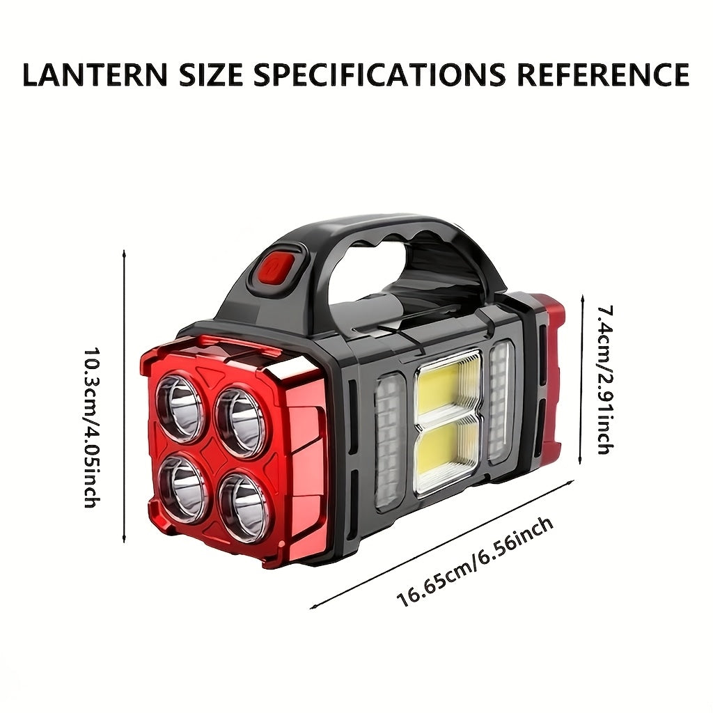 2-Pack Solar LED Flashlights Rechargeable USB-C Fast Charging High Lumen Tactical Flashlight Outdoor Camping Hunting Emergency Survival