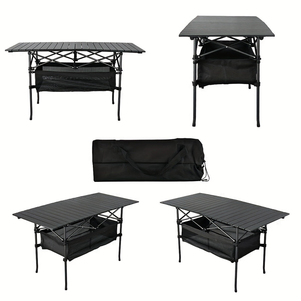Folding Camping Table with Carry Bag - Lightweight Portable Beach Table for Outdoor Cooking, Picnic, BBQ, Boat, Backyard & Travel | S & M Sizes