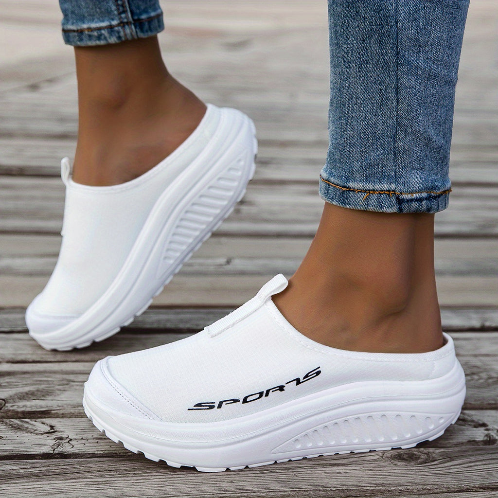 Women's Breathable Mesh Shoes Lightweight Slip On with Thickened Shock Absorbing Sole Anti-Slip – Casual Indoor Outdoor Walking Shoes US 6-11