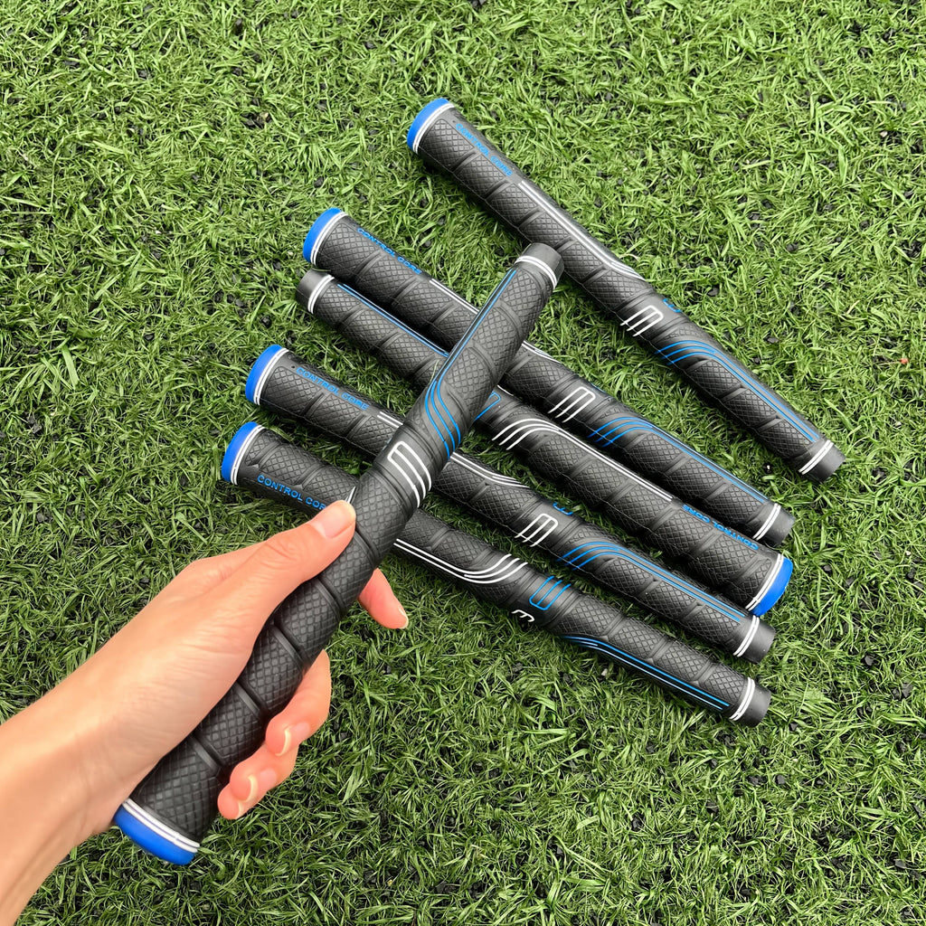 Jumbo Golf Grips 10-Pack Oversized Soft Rubber Anti-Slip for Iron & Wood Clubs - Ergonomic Precision Control Golf Club Grips for Men Women All Skill Levels - Blue Golf Accessories