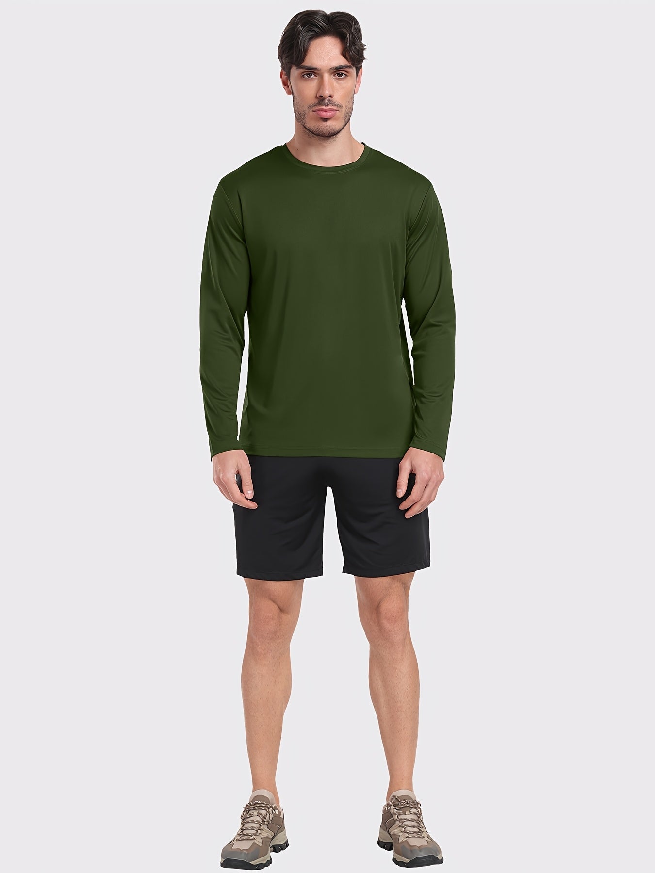 Quick-Dry Long Sleeve Sports T-Shirts for Men 5-Pack – Breathable Moisture-Wicking Athletic Workout Shirts Running Gym Training S-XXL