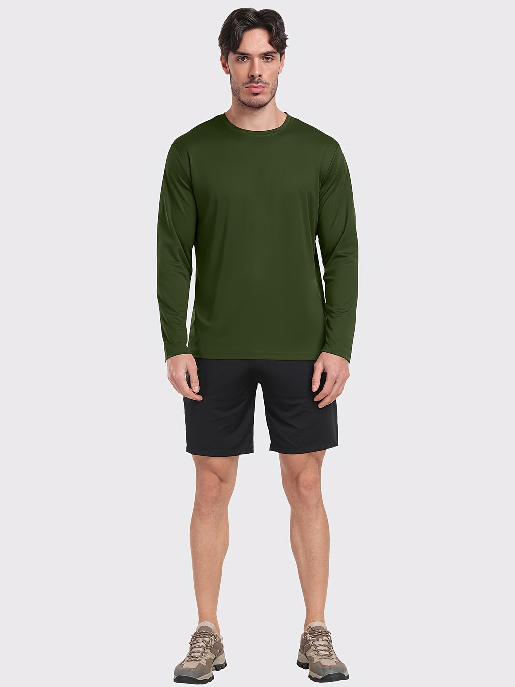 Quick-Dry Long Sleeve Sports T-Shirts for Men 5-Pack – Breathable Moisture-Wicking Athletic Workout Shirts Running Gym Training S-XXL