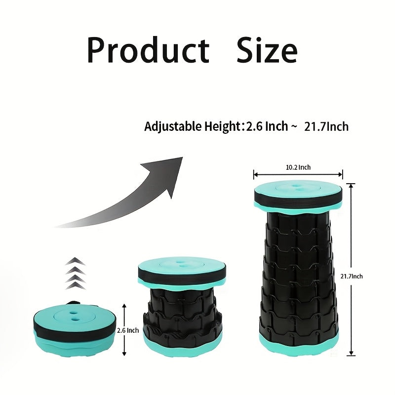 Portable Foldable Stool – Upgraded Thickened Collapsible Camping Stool for Fishing, Hiking, BBQ, Parties & Outdoor Activities, Lightweight Retractable Seat, 7 Colors