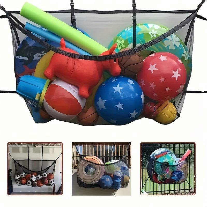 Large Mesh Drawstring Bag Pool Float Storage Bag Inflatable Swimming Ring Bag Beach Pool Toy Organizer Net Bag 60 Inch