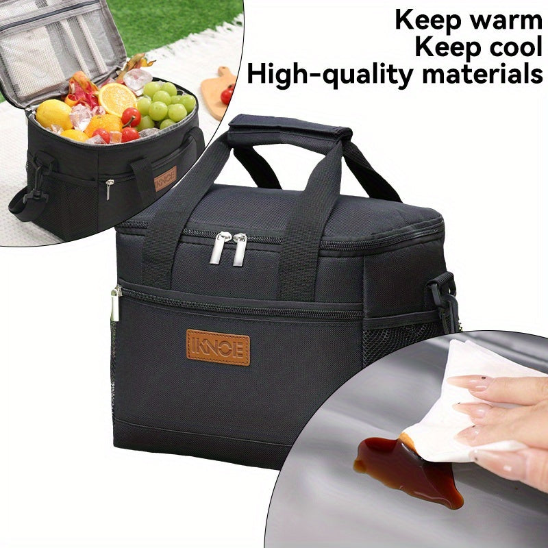 Foldable Insulated Lunch Bag Leakproof Thermal Tote with Aluminum Foil Lining – Keeps Food Cold 6+ Hours for Women Men Kids Work School Picnic