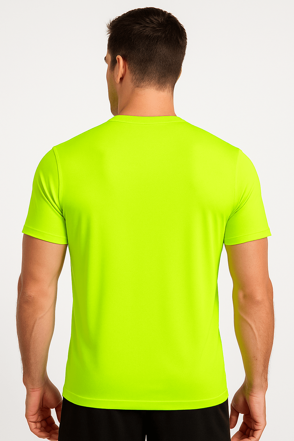 Men's Safety Work Shirts 5-Pack UPF 50+ Quick Dry – Breathable Hi-Vis Performance Tees for Outdoor Jobs Construction Landscaping, Fluorescent Yellow, S-XXXL
