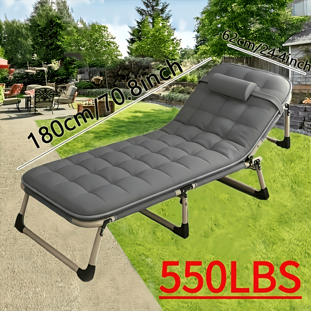 Heavy Duty Folding Camping Bed with Mattress Included 450-550 LBS Capacity Portable Cot for Adults Teens Travel Guest Bedroom Garden Balcony Outdoor Camping Supplies