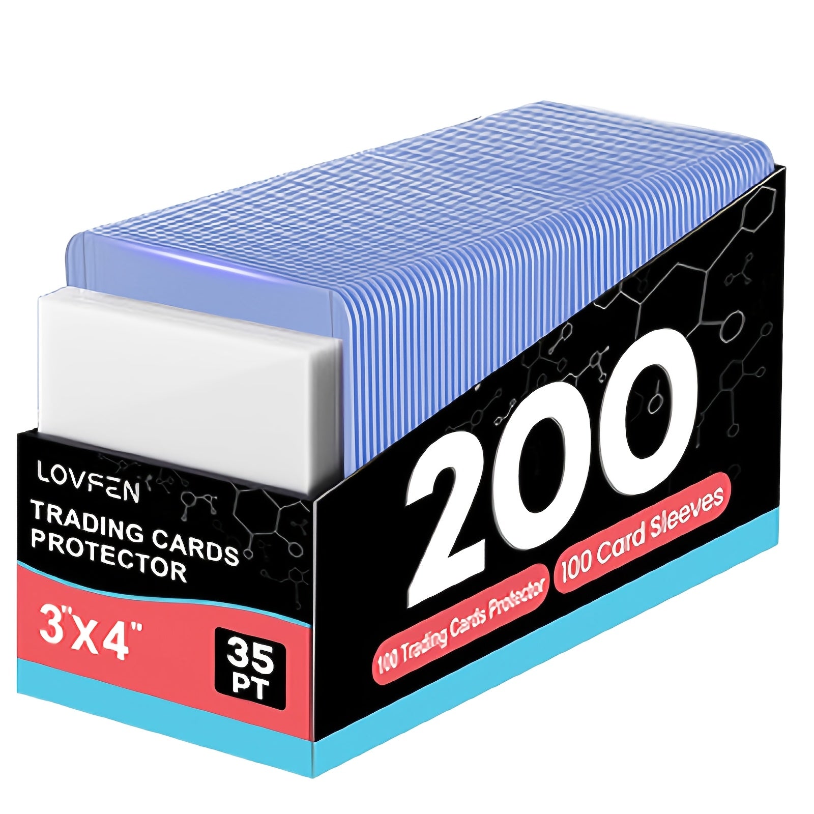Card Top Loaders 3x4 + Penny Sleeves – Hard Plastic Trading Card Holders 100 200 500 1000 2000 Count for Baseball Football Basketball Pokémon Sports Cards
