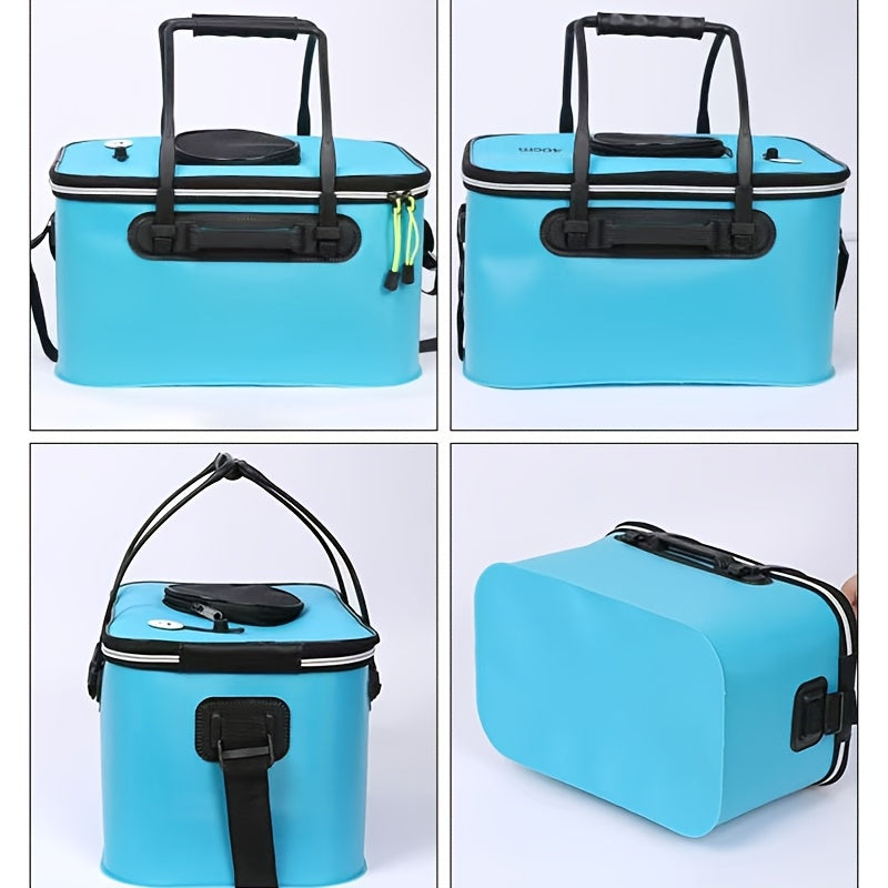 Collapsible Fish Bucket for Fishing – EVA Live Fish Holder, Foldable Bait Bucket & Fish Safety Bag for Outdoor Camping, Multiple Sizes & Colors