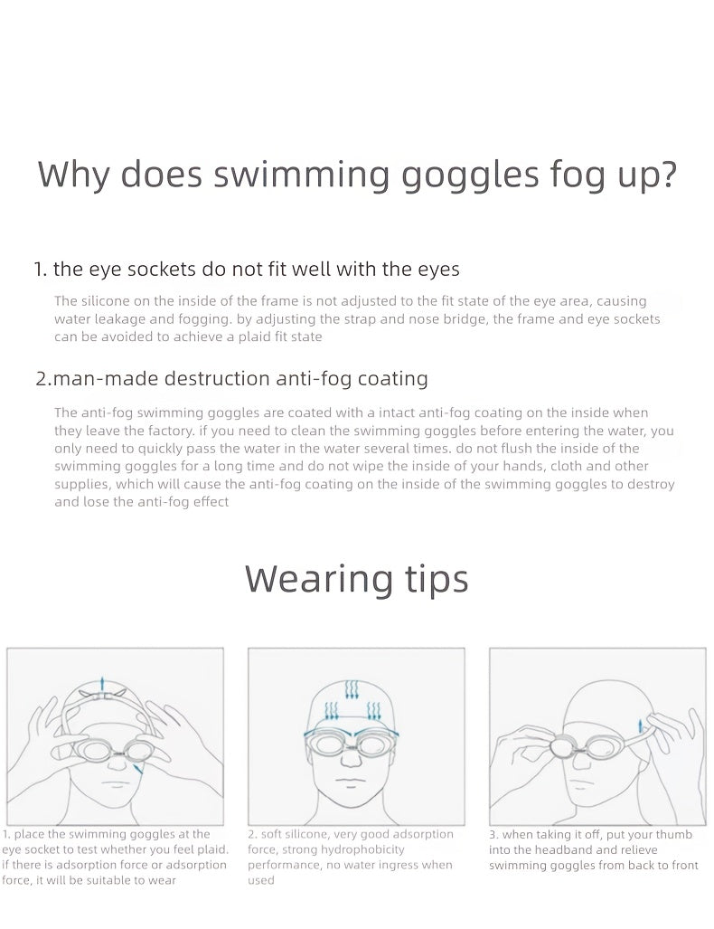 Anti-Fog Swim Goggles 2 Pack with Earplugs Nose Clip Waterproof Bag UV Protection Swimming Goggles Men Women Teens Outdoor Pool Water Sports Gift