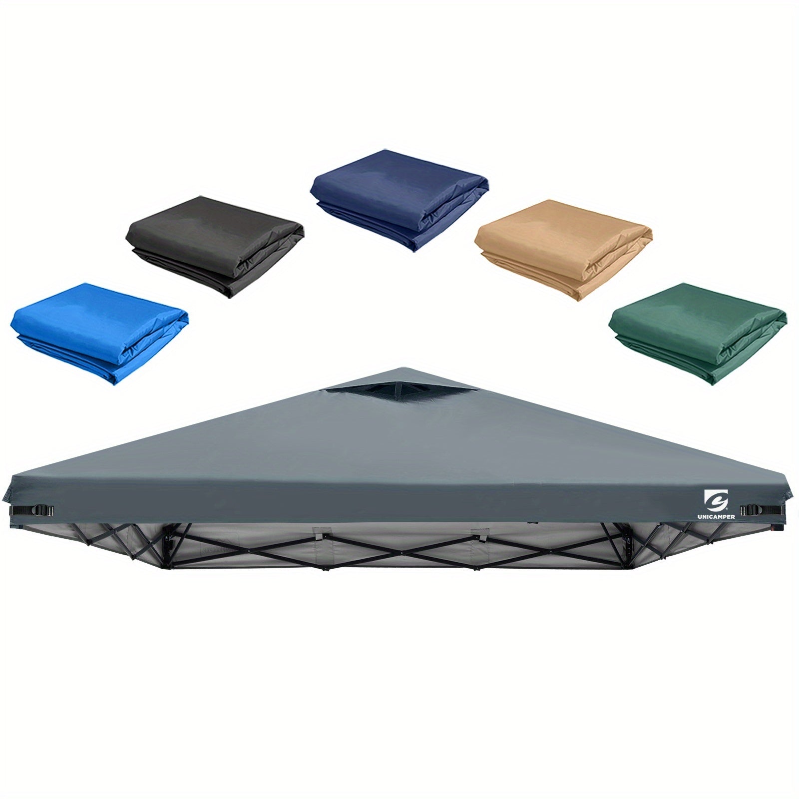 10x10 FT Canopy Replacement Top Cover Waterproof with Ventilation Ports for Straight-Leg Pop-Up Canopy Tent Outdoor Camping Patio Garden Events 11 Colors