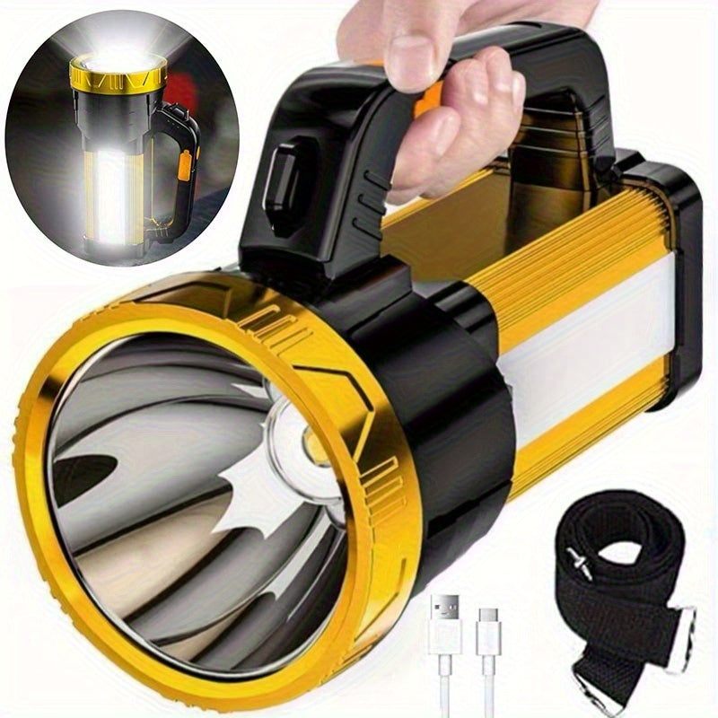 2000 Lumen Rechargeable Flashlight with Zoom – USB Zoomable LED Torch 2400mAh 3 Modes High Power for Camping Fishing Hiking Hunting Emergency Outdoor