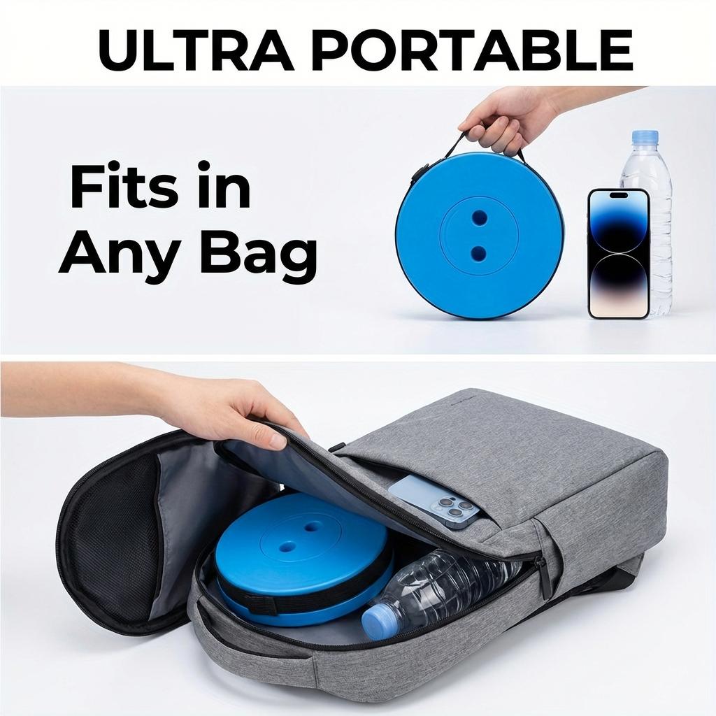 Collapsible Camping Stool 400 Lbs Capacity Ultra Portable Foldable Seat Fits in Backpack, Lightweight Durable Camp Stool for Hiking Fishing Outdoor Events, Sets Up in Seconds Rainbow Option Available