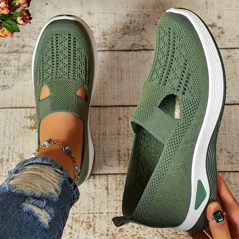 Women's Orthopedic Knitted Breathable Slip-On Shoes Arch Support – Walking Running Casual Sneakers 12 Colors US 2.5-10.5