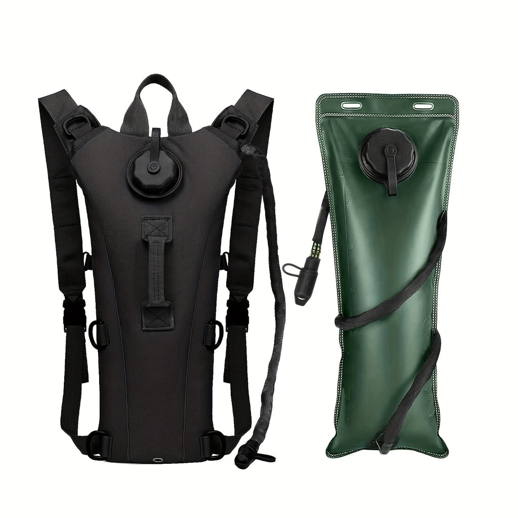 Hydration Backpack with Water Bladder Bag – 3L Hiking Hydration Pack for Men & Women, Nylon Camping Backpack with Water Bag for Trail Running Cycling Outdoor, Camo Gray Khaki Green
