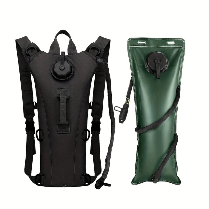 Hydration Backpack with Water Bladder Bag – 3L Hiking Hydration Pack for Men & Women, Nylon Camping Backpack with Water Bag for Trail Running Cycling Outdoor, Camo Gray Khaki Green