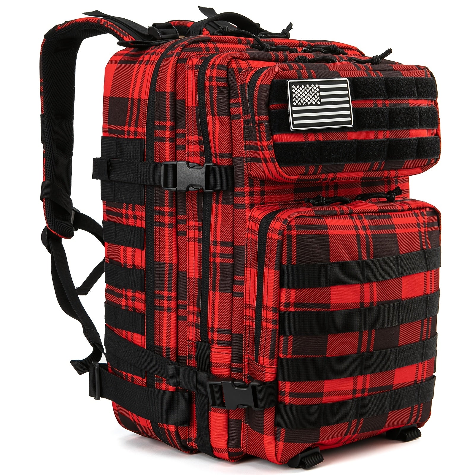 Large Tactical Travel Backpack Carry-On Approved Laptop Compartment Heavy Duty Rucksack Multiple Pockets 13 Colors Hiking Camping School Work Men Women 45L