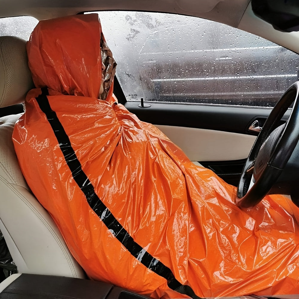 Emergency Sleeping Bag 4-Piece Survival Kit - 2 Mylar Thermal Sleeping Bags + 2 Whistles Lightweight Portable Shelter for Camping, Hiking, Backpacking & Emergency Preparedness