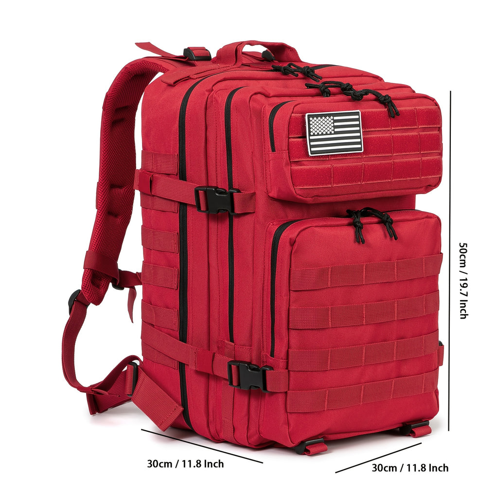 Large Tactical Travel Backpack Carry-On Approved Laptop Compartment Heavy Duty Rucksack Multiple Pockets 13 Colors Hiking Camping School Work Men Women 45L