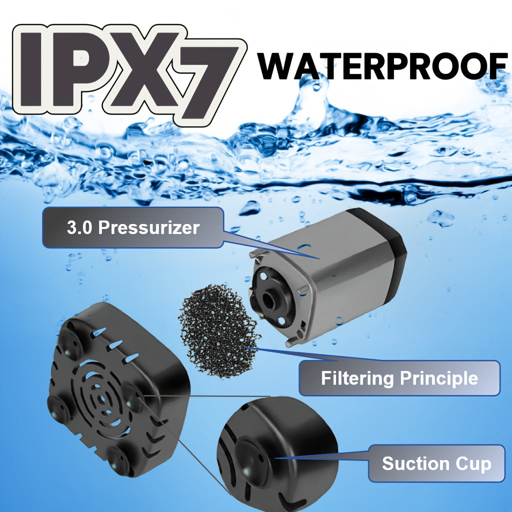 Portable Camping Shower Pump 6000mAh Rechargeable, IPX7 Waterproof Outdoor Shower with LED Display Multiple Modes 120 Min Runtime, Handheld Camp Shower for Hiking Pet Washing Car Beach Travel