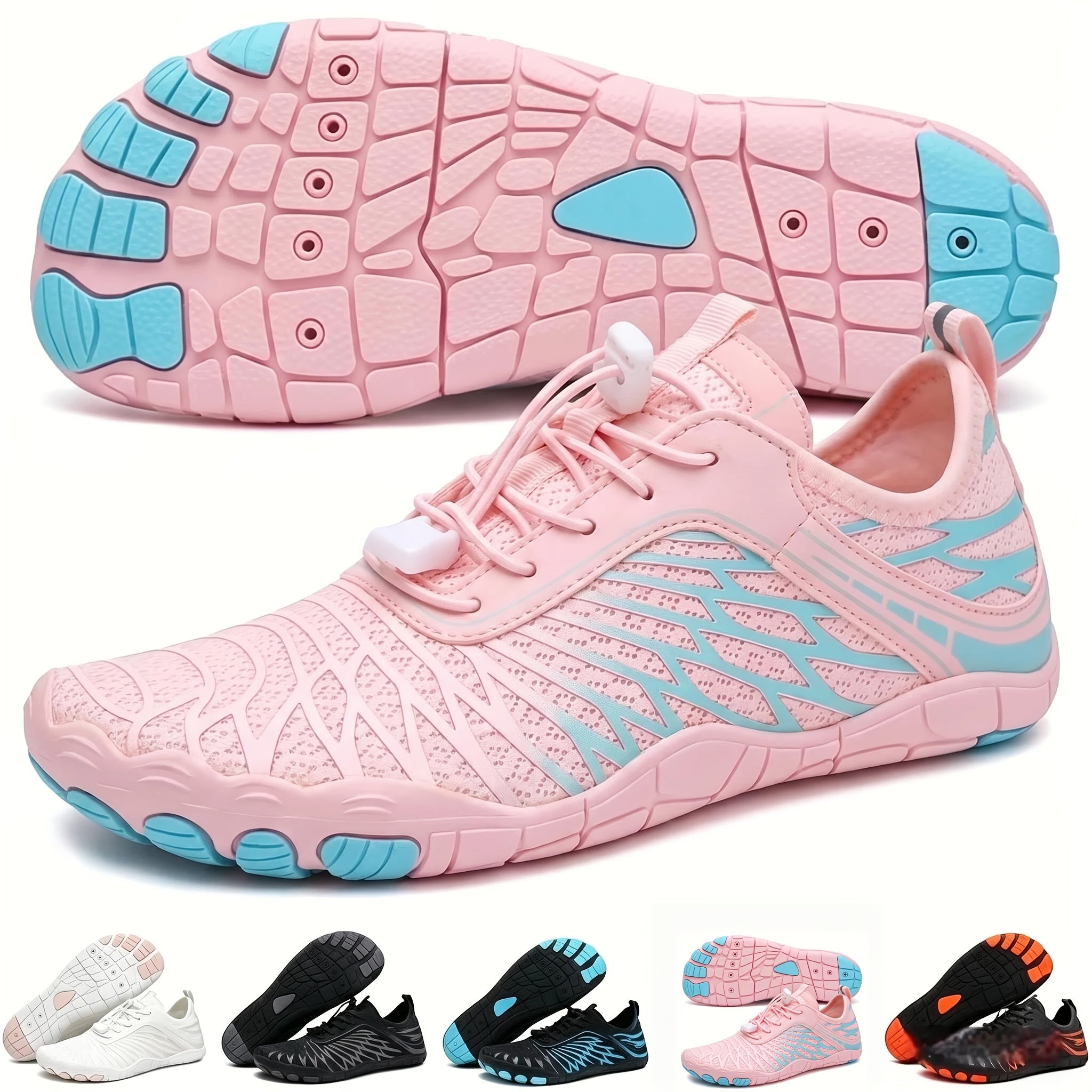 Women's Breathable Wide Fit Training Shoes – Buckle Closure EVA Cushion Rubber Sole Athletic Sneakers for Gym, Outdoor & Daily Wear US 6-11