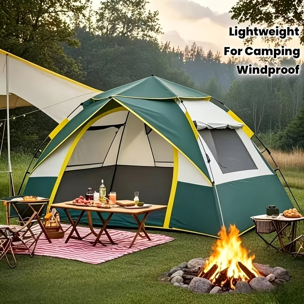 SKYNEST Instant Setup Camping Tent 1-4 Person All Season with Dual Doors & Mesh Windows – Windproof Lightweight Pop Up Tent for Camping Hiking Hunting