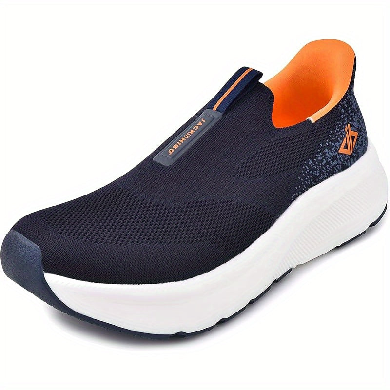Mens Slip-In Hands Free Sneakers – Wide Toe Box, Arch Support, Orthopedic Walking Shoes with Zero Drop Sole & Metatarsal Pads, US 8-13
