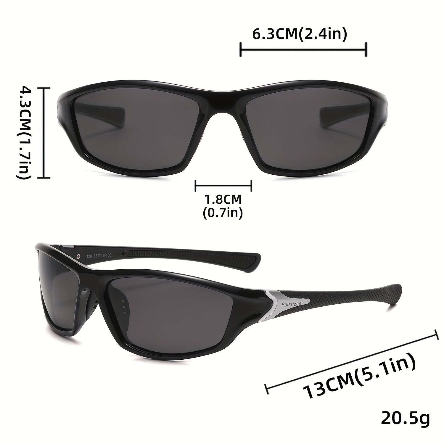 Polarized Sports Sunglasses 4 Pairs UV Protection Full Frame Outdoor Glasses for Men Women Cycling Running Fishing Rock Climbing Hiking Travel Leisure