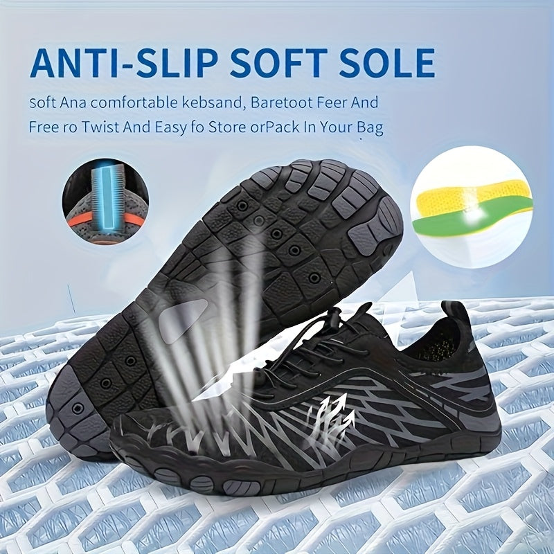 Women's Barefoot Shoes Wide Toe Box Non-Slip Breathable Lightweight - Water Shoes for Beach Pool Swim Hiking Walking, Sizes US 6-11, White Black Pink